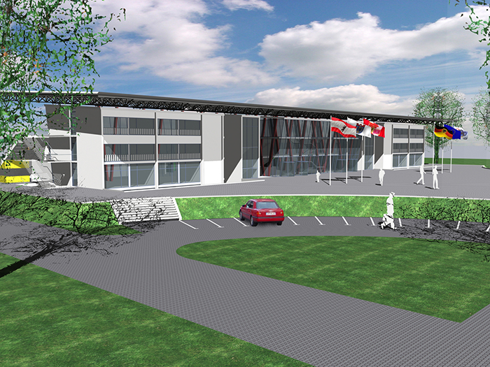 STADION UNION BERLIN + + + ANSICHT  EINGANGSSEITE