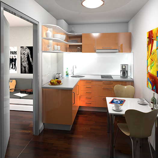 STUDENTENAPARTMENTS + + + KÜCHENBEREICH